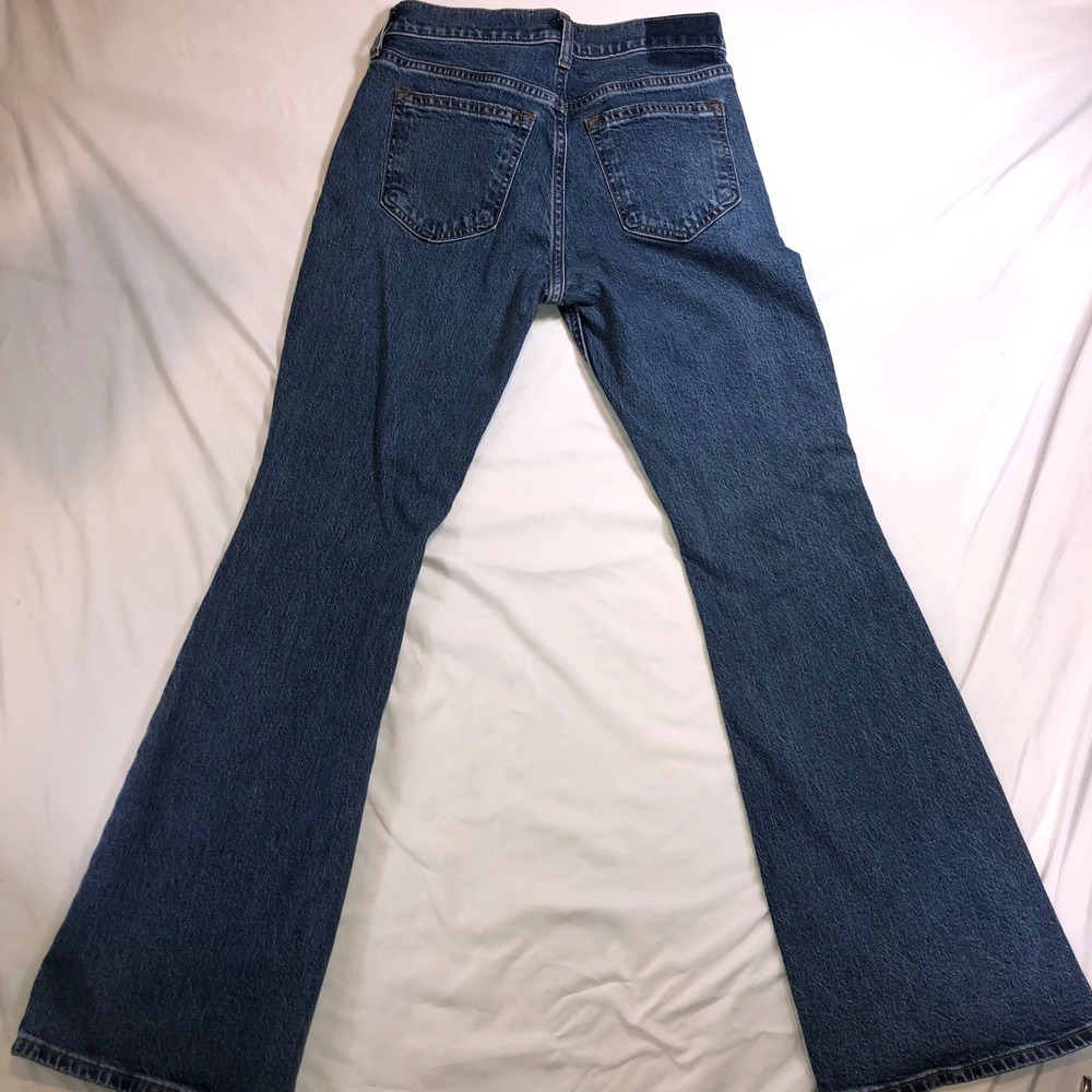Abercrombie & Fitch Mid Rise Bootcut Jeans 24 Short Medium Wash Denim Flare